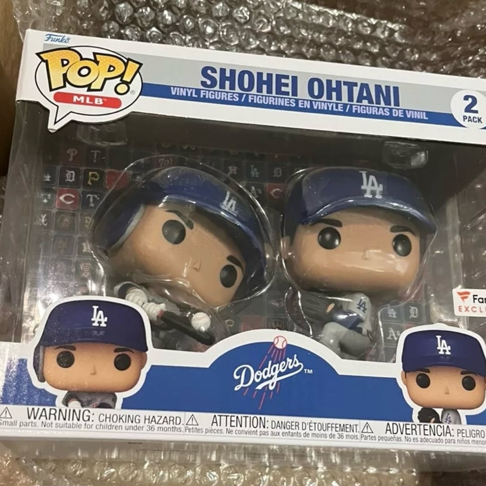 Funko Pop! 2 Pack MLB SHOHEI OHTANI LA Dodgers Figures Fanatics Exclusive Japan - Picture 1 of 2